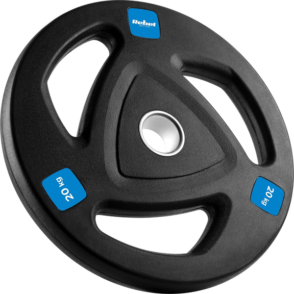 Rubberized Cast Iron Weight 20kg, Olympic Bore 51mm, Rebel Active