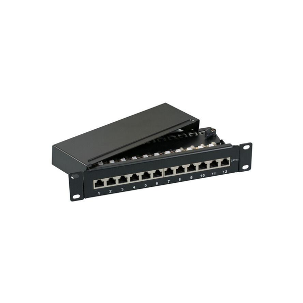 EFB Mini-Patchpanel STP 12xRJ45 Cat.6A "10" 1HE, grau