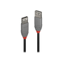 Lindy 36702 USB kabel 1 m USB 2.0 USB A Černá, Šedá