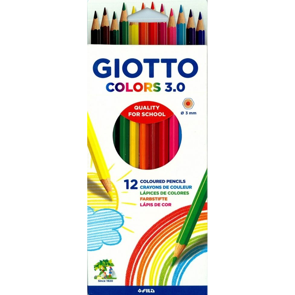 Színes Ceruza GIOTTO Colors 3.0 Hatszögletű 12 Darabos (273992)