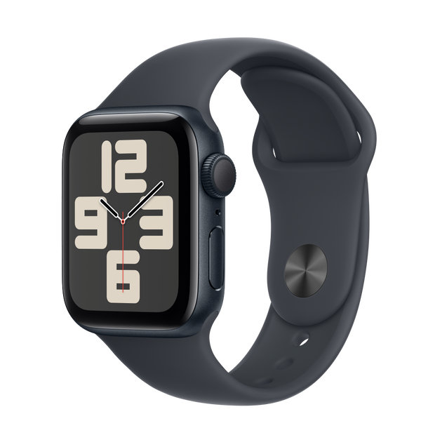 Часовник Apple Watch SE2 v3 GPS, 40 мм, Калъф Midnight Alu, Каишка Midnight Sport, M/L