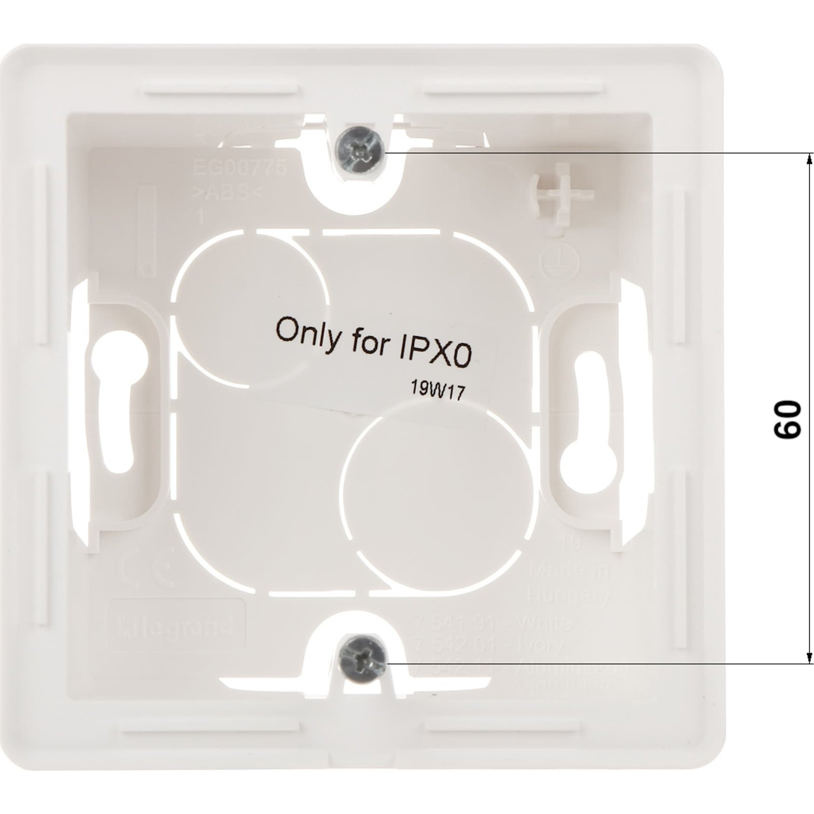 LEGRAND Valena Life kiemelődoboz egyes fehér (LE-754191)