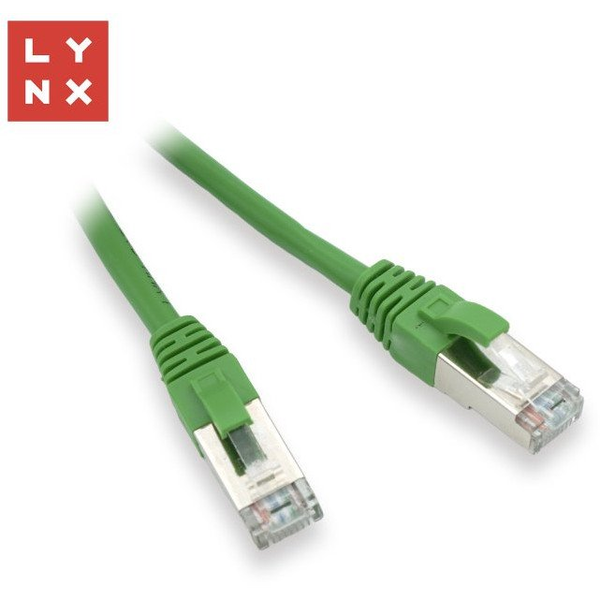 LYNX FTP patch kabel Cat5e PVC, CCA, 7m, zelený