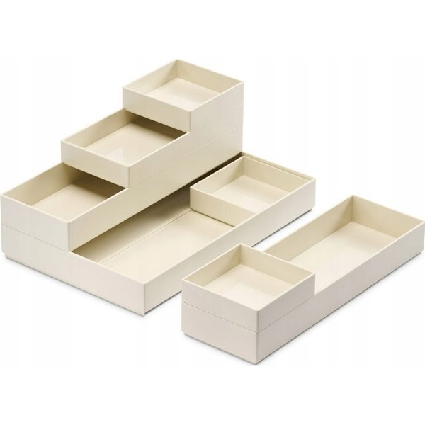  Moxom Zestaw pojemników MOXOM Modular Trays, 250x170x65mm, 7 szt., biały