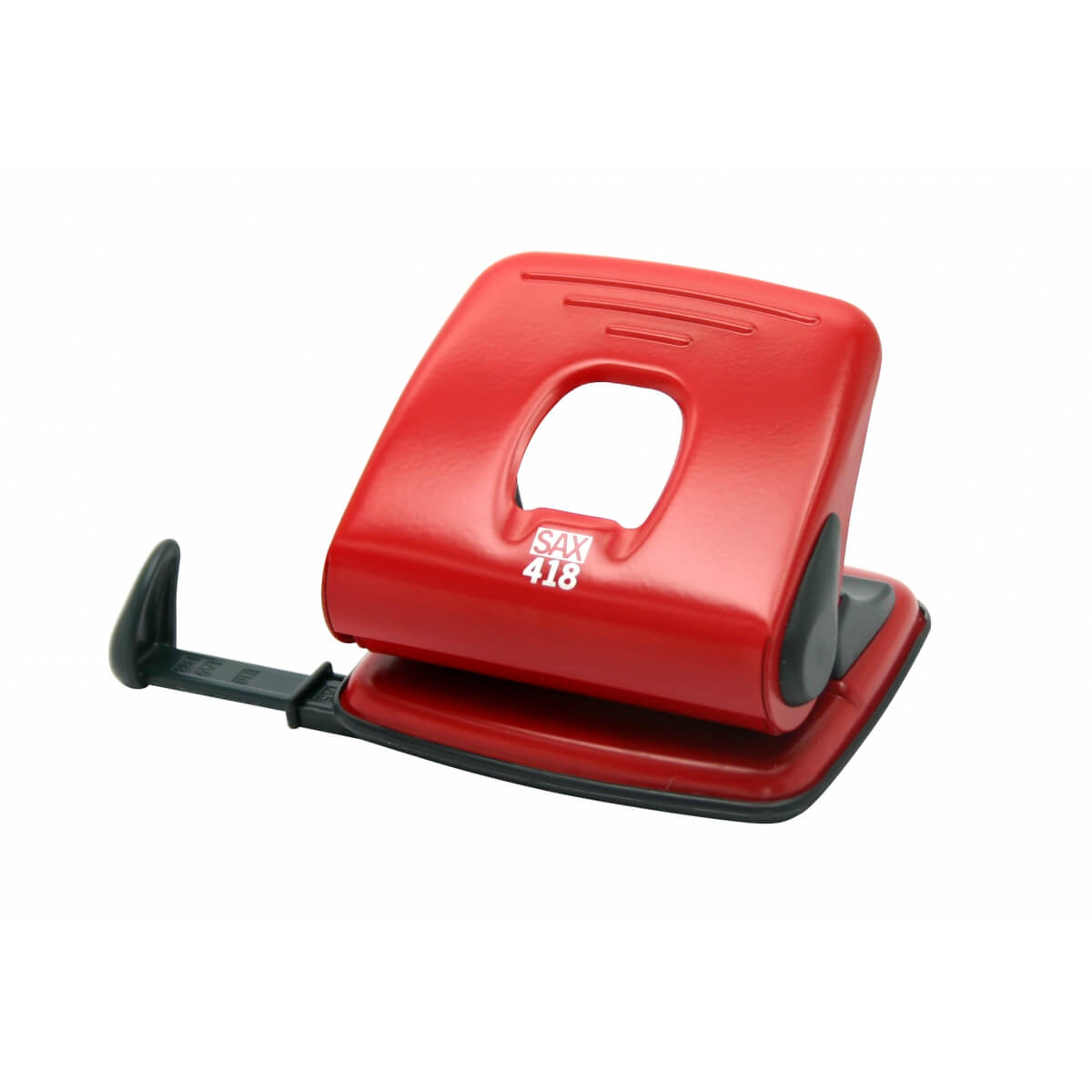 Sax 418 Kétlyukú 25 lap kapacitású lyukasztó - Piros (7310038002)