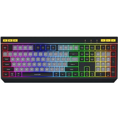 Hator HTK401US Icefall Vezetékes Gaming Billentyűzet US - Fekete (HTK401US)
