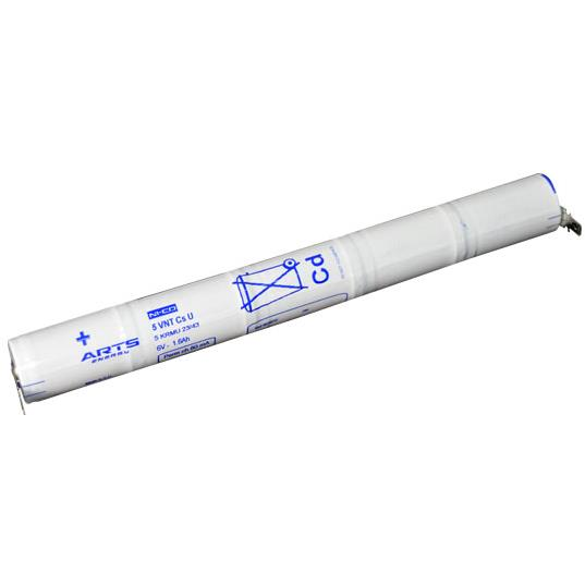 SAFT NiCd 6V 1600mAh (5STVTCs), faston 4,8mm (5STVTCs)