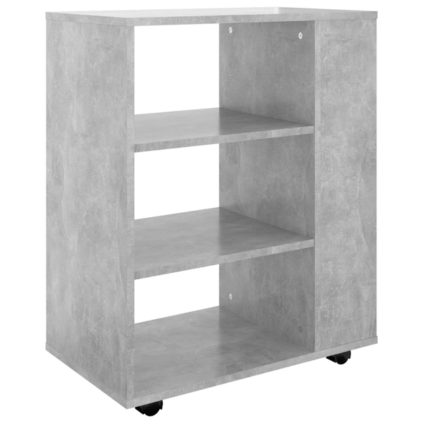 betonszürke forgácslap kerekes szekrény 60 x 35 x 75 cm