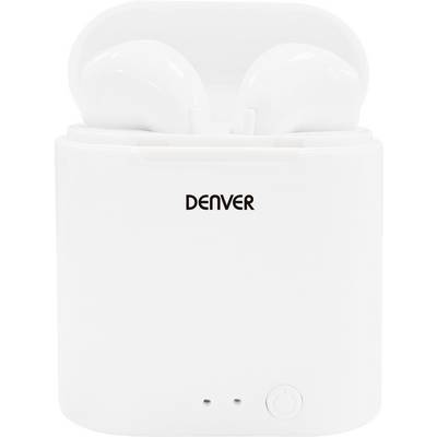 Denver TWE-36MK3 Bluetooth® In Ear fejhallgató In Ear Headset Fehér (111191120166)