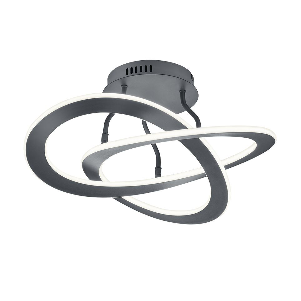 Trio 621710142 Oakland 40W 4400lm 3000K mennyezeti lámpatest antracit (t621710142)