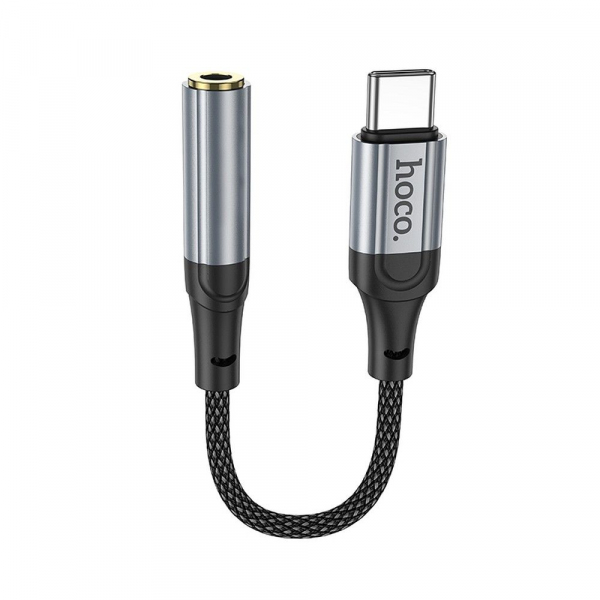 HOCO adapter AUX Type C - Jack 3,5 mm LS36 0,12 m fekete