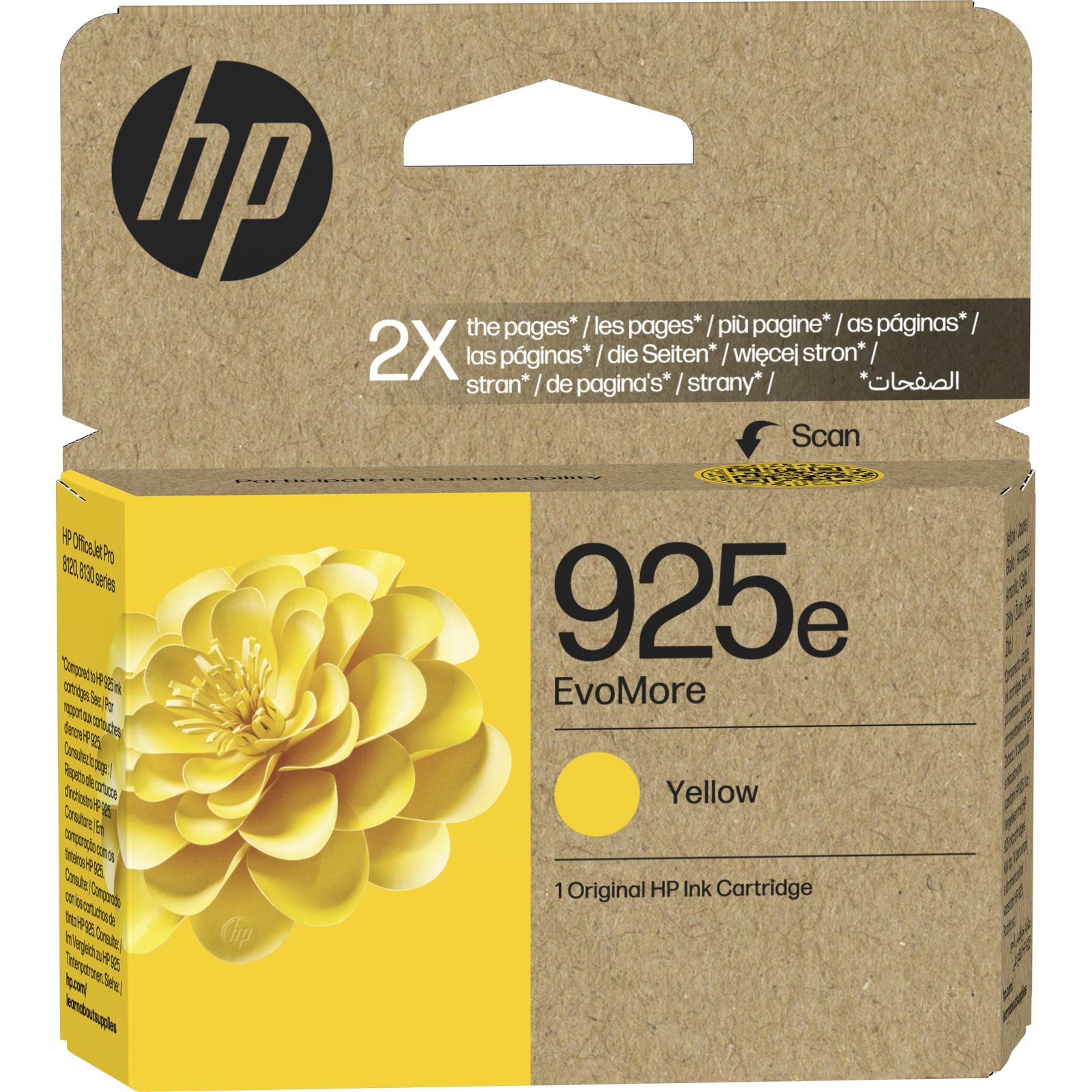 Мастилена касета HP 925e XL, жълта