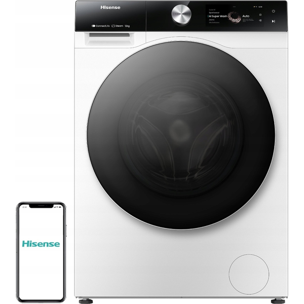 Hisense WF7S1247BW elöltöltős mosógép 12 kg fehér