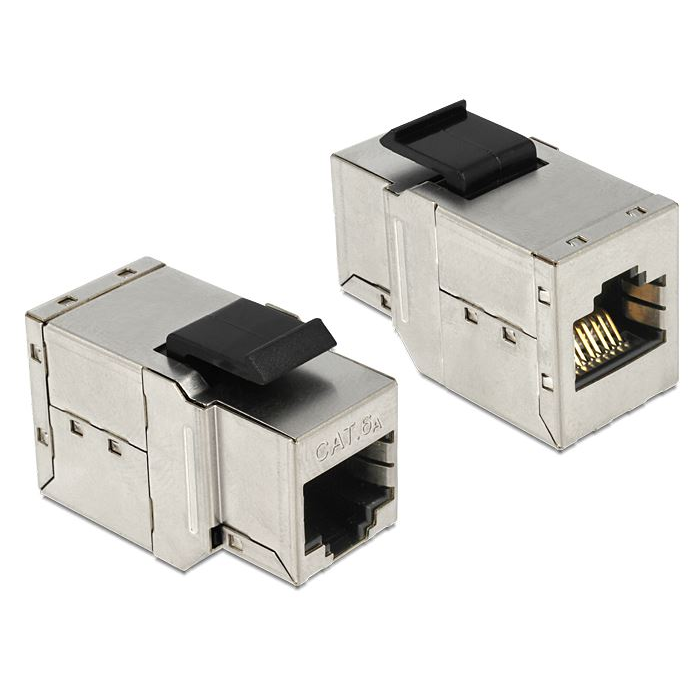 Delock Keystone modul RJ45 anya > RJ45 anya Cat.6 ezüst (86166) (d86166)