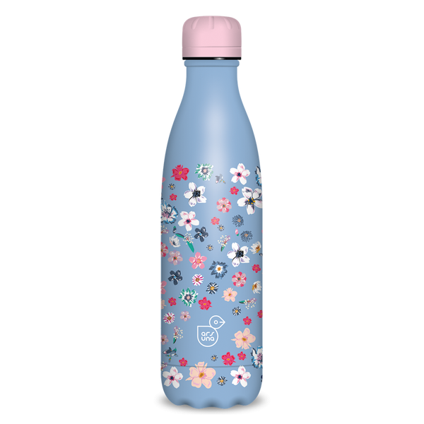 Ars Una Pearl Blossom Blue 24 Dupla falú Termosz kulacs 500ml - Kék mintás
