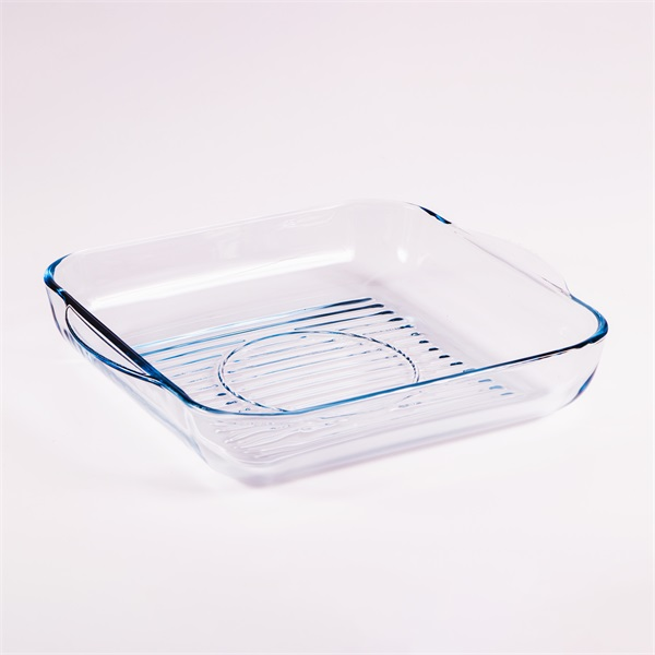 BORCAM négyzetes hőálló üvegedény fogóval 3.250ml, 318*282*60mm (1100726)
