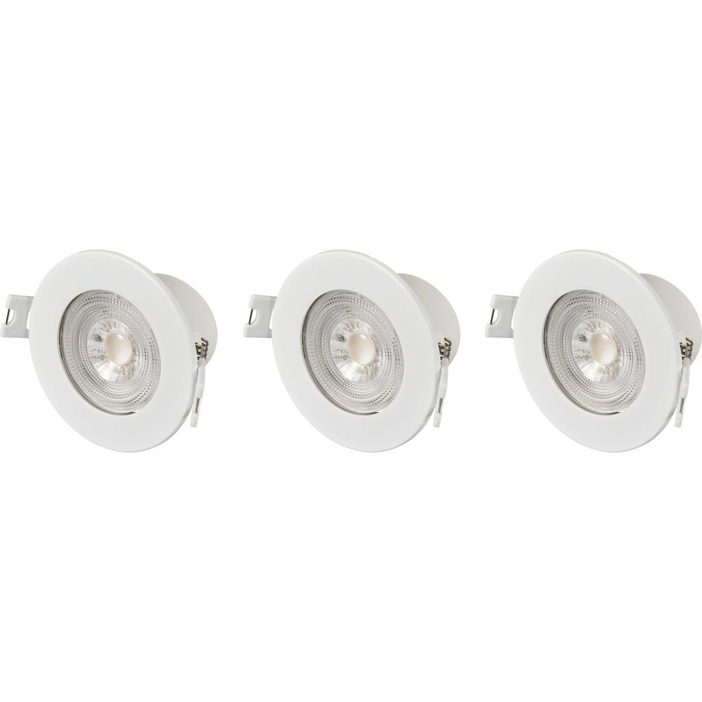 Sygonix LED-es beépíthető lámpa 3 részes készlet LED LED 5.5 W Fehér (SY-6418008) (SY-6418008)