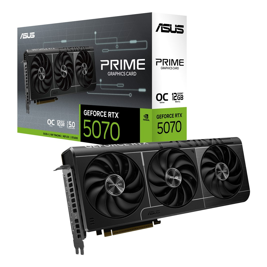 Asus GeForce RTX 5070 12GB DDR7 Prime OC Videókártya (90YV0M10-M0NA00)