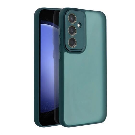 Gigapack Samsung Galaxy S24 FE (SM-S721) szilikon tok akril hátlappal sötétzöld (GP-161631) (GP-161631)