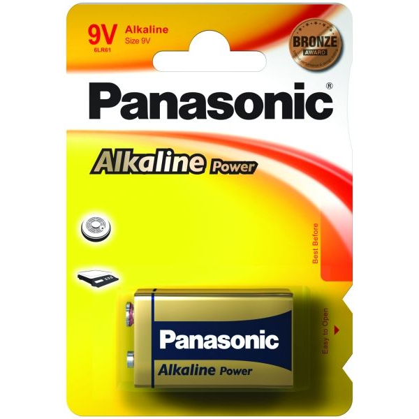 Panasonic Batterie Alkaline Power  -9V  E-Block         1St.