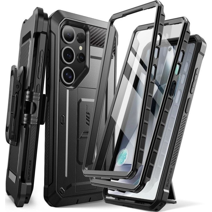 Samsung S25 Ultra Supcase Unicorn Beetle Pro Műanyag Telefonvédő 360°-Os Védelem, Műanyag Előlap, Fekete (843439156562 [25687754])