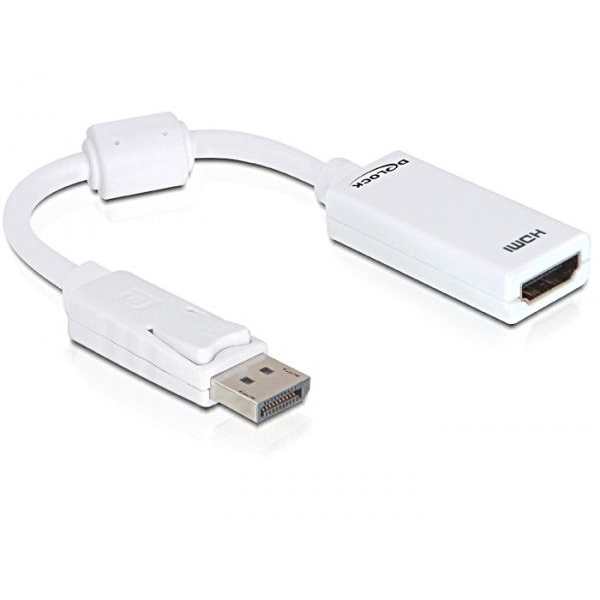 Adaptor DisplayPort la HDMI T-M pasiv alb, Delock 61767