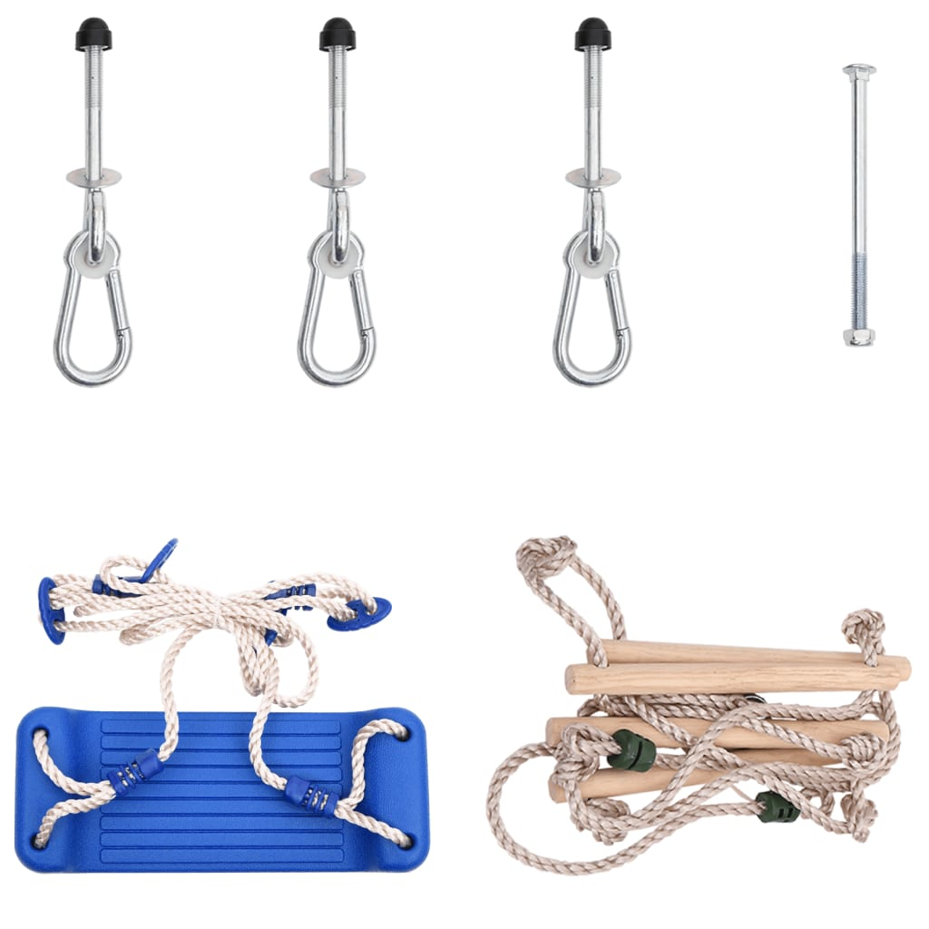 kék polietilénnel hinta kötéllétrával (91697)