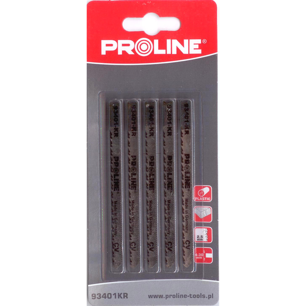  Pro-Line Brzeszczoty do wyrzynarki 5szt. 100mm 10TPI typ T - 93101KR