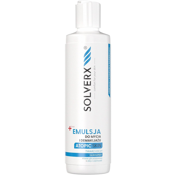 SOLVERX Atopic Skin Emulsja do mycia i demakijażu twarzy i oczu 200 ml