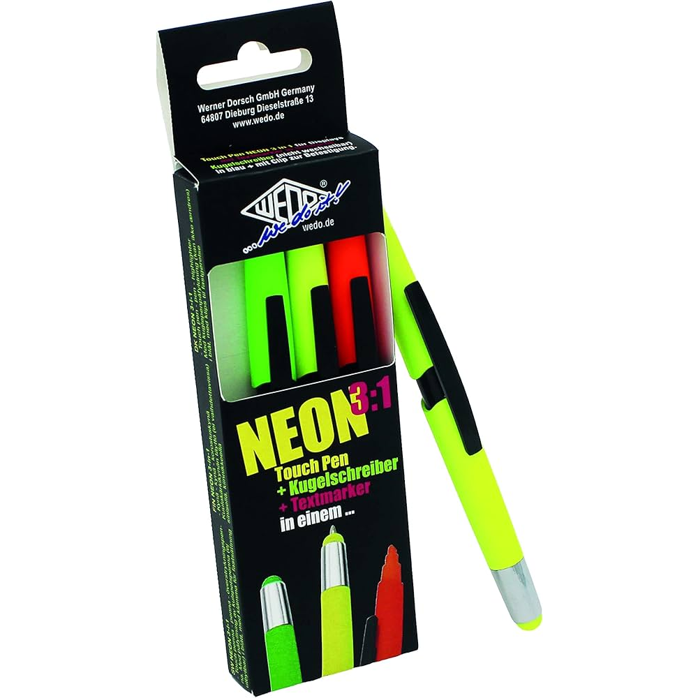 Wedo 3-in-1 Multifunkciós golyóstoll készlet (4 db / csomag) - Vegyes színek (261610499)