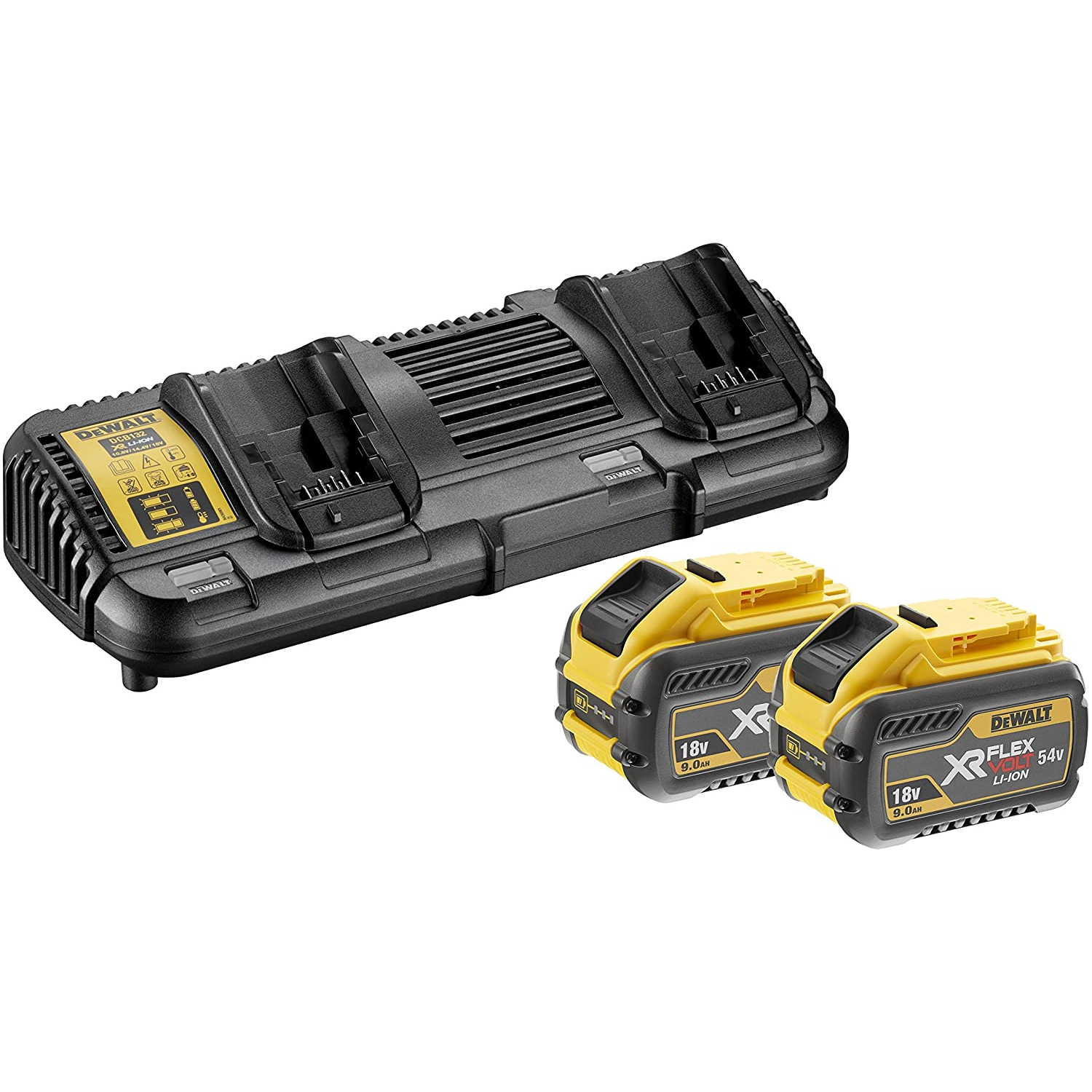 Dewalt DCB132X2 18/54V Akkumulátor és Töltő Készlet 9/3Ah (DCB132X2-QW)