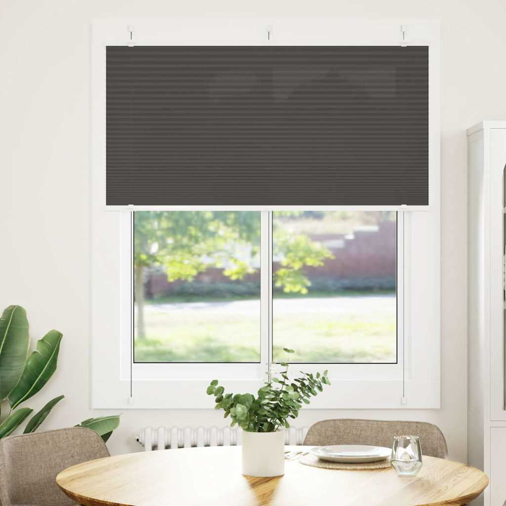 pliszírozott redőny fekete 115x100 cm szövetszélesség 114,4 cm (4015129)