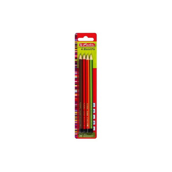 Herlitz Bleistifte Holz lack H HB B 2B FSC Mine bruchsicher