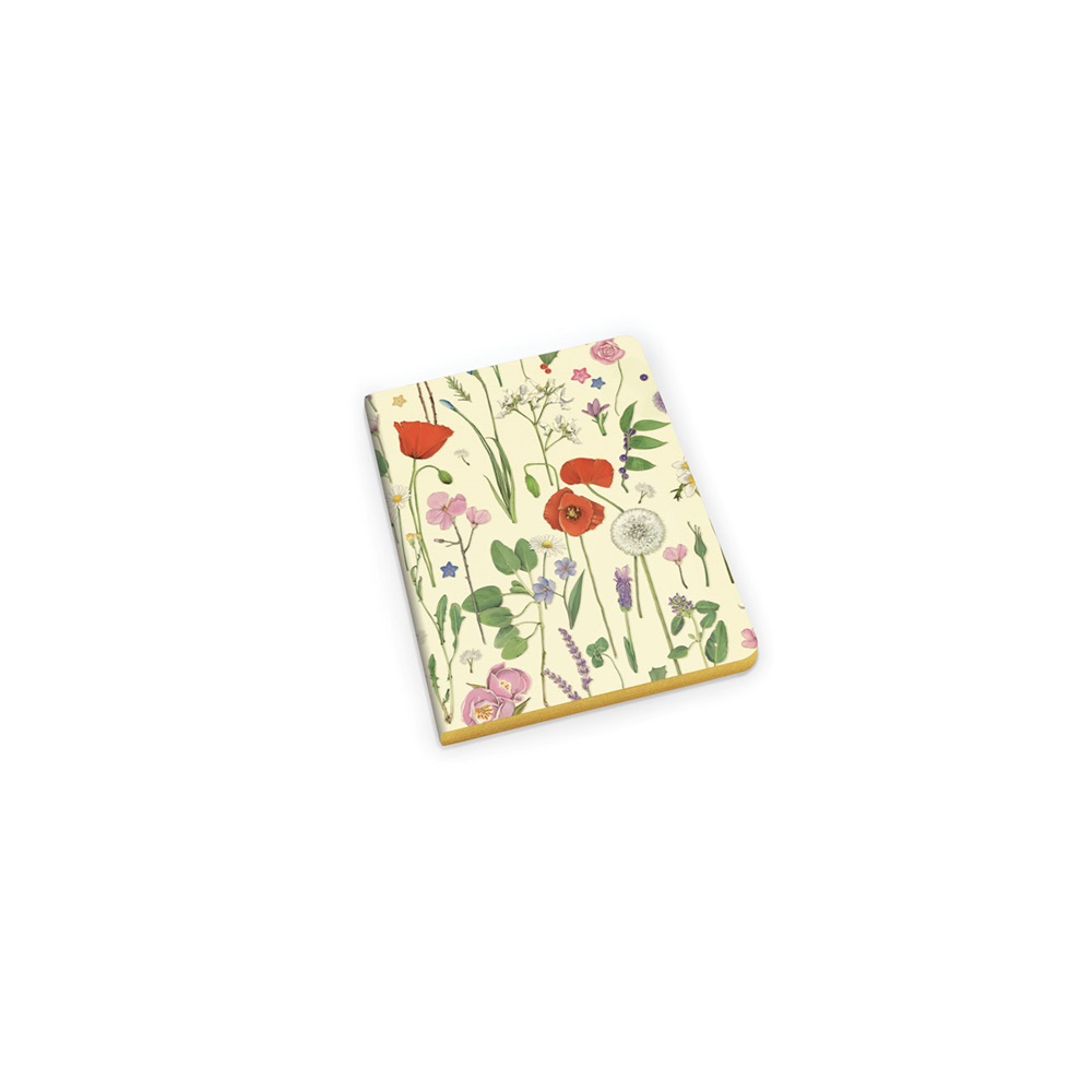 Kartos Summer Flowers 96 lapos A6 vonalas arany élfestett füzet - Mintás (1086601)