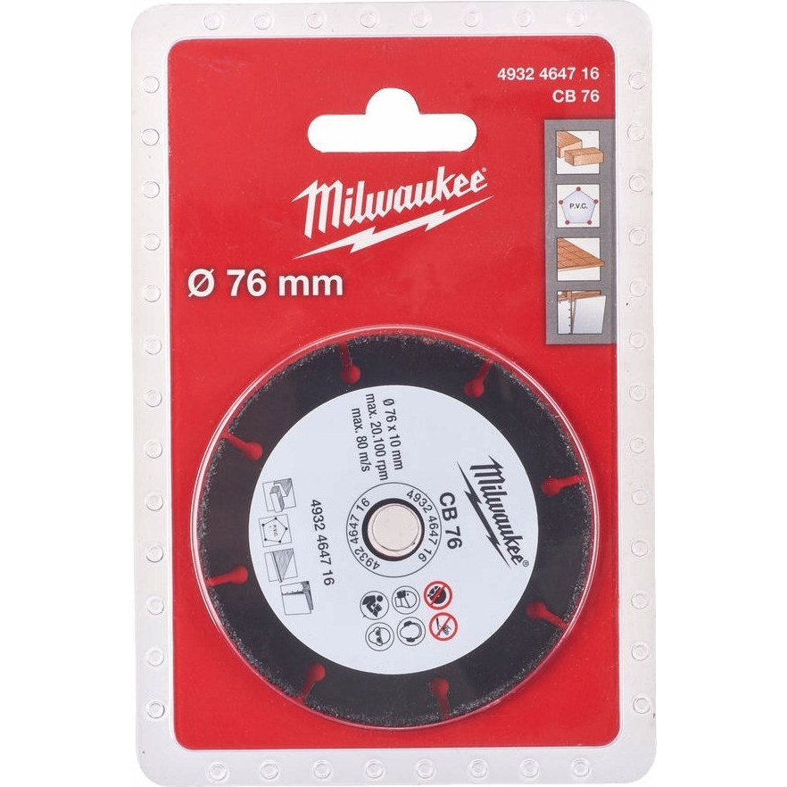 Milwaukee 4932464716 Karbid Vágókorong M12 FCOT-hoz - 76 mm ( )