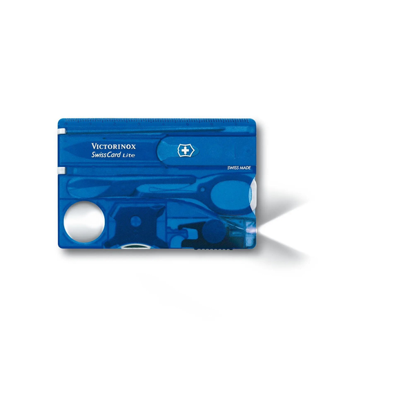 V-0.73 22.T2 Taschenmesser Swiss Card Lite, blau transparent