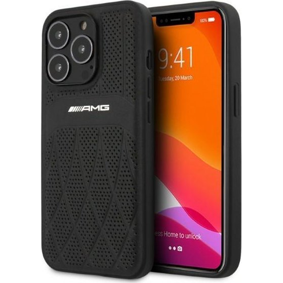 AMG Apple iPhone 13 Pro Íveltvonalas Telefon Tok - Fekete (MRS68)