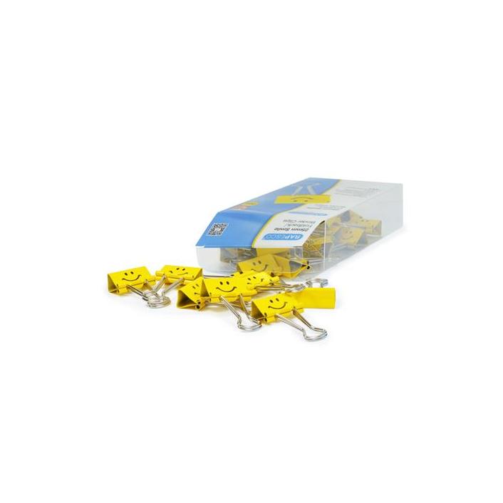 Rapesco Smiles Bindercsipesz 25 mm - sárga bliszter (1427)
