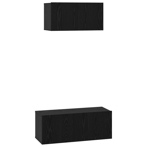 Mobilier TV Altele cu depozitare cu ușă 2 pcs Stejar negru 80 x 30 x 30 cm
