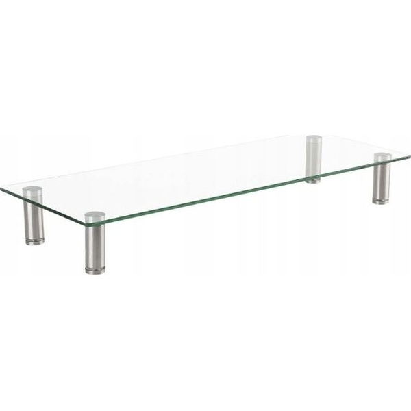 ROLINE Hhenverstellbarer Glas-Monitor-Stnder rechteckig, bis 20 kg