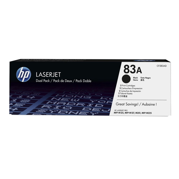 HP 83A 2-pack Black Original LaserJet Toner Cartridges Tonerkartusche 2 Stück(e)