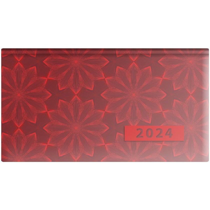 Toptimer Joy 2024 Zsebnaptár - Vörös mintás (24T030J-271)