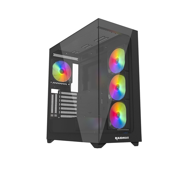 RAIDMAX i800 fekete (táp nélküli) ablakos ATX ház (I800TBF)