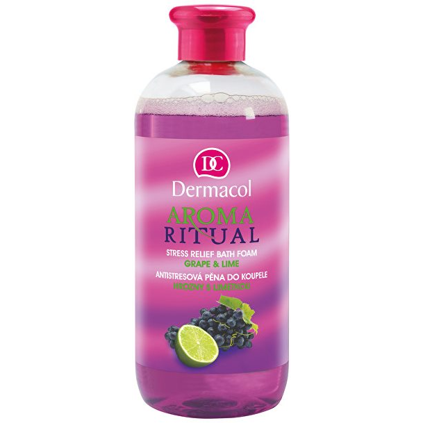 DERMACOL Aroma Ritual Grape &amp; Lime Stress Relief Bath Foam 500 ml (8590031104454)