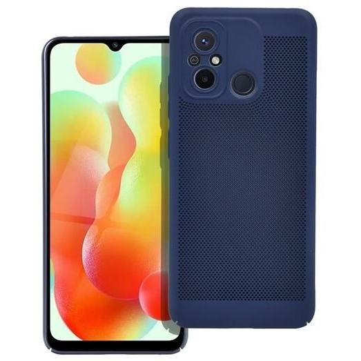 Gigapack Xiaomi Redmi 12C légáteresztő, lyukacsos műanyag tok sötétkék (GP-142610) (GP-142610)