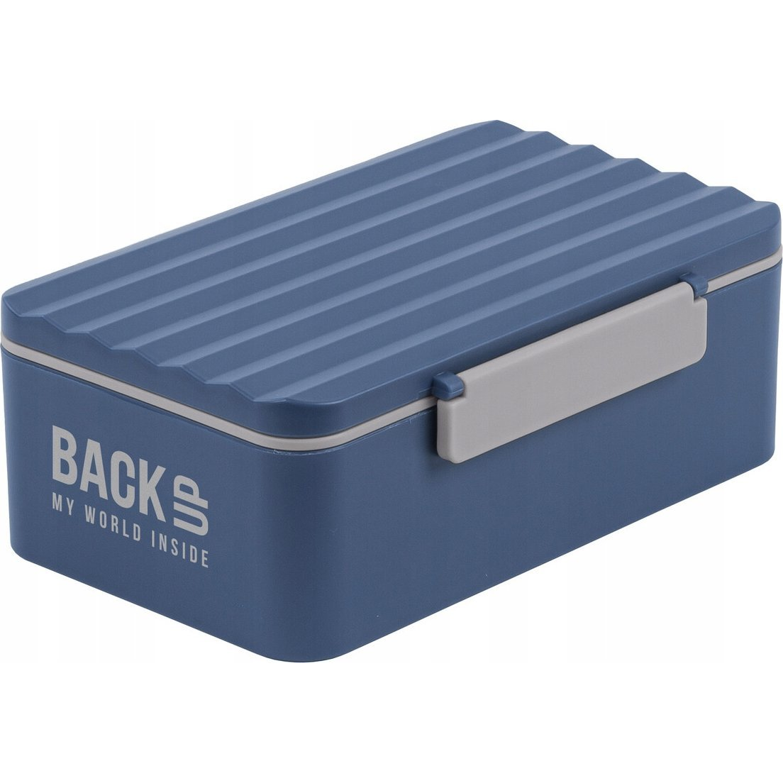 Backup Műanyag Csatos Uzsonnás Doboz - Sötétkék-Szürke, SB6C58 (DERF.SB6C58)