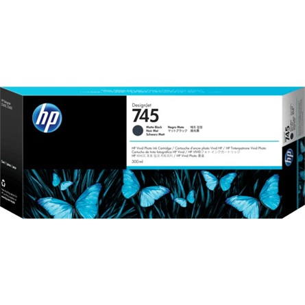 HP 745 300-ml DesignJet Matte Black Ink Cartridge printhoved Termisk inkjet