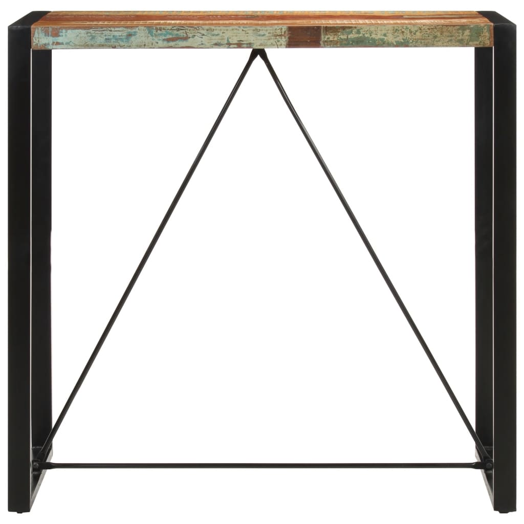 tömör újrahasznosított fa bárasztal 110x55x110 cm (351718)