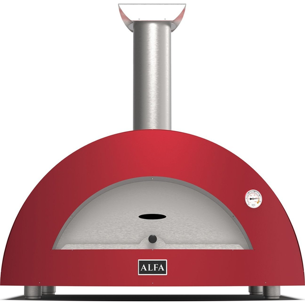 Alfa Forni Moderno 3 Pizze Holz Antik Rot