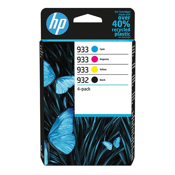 HP 932 Black/933 Cyan/Magenta/Yellow 4-pack Original Inks inkoustová náplň 4 kusů Originální Standardní výtěžnost Černá, Azurová, Purpurová, Žlutá